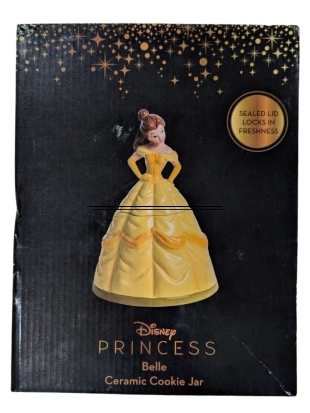 Disney Princess Belle Ceramic Cookie Jar Beauty & the Beast 10" Vandor NIB